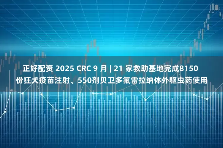 正好配资 2025 CRC 9 月 | 21 家救助基地完成8150 份狂犬疫苗注射、550剂贝卫多氟雷拉纳体外驱虫药使用