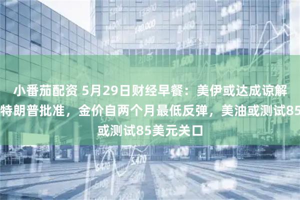 小番茄配资 5月29日财经早餐：美伊或达成谅解备忘录待特朗普批准，金价自两个月最低反弹，美油或测试85美元关口